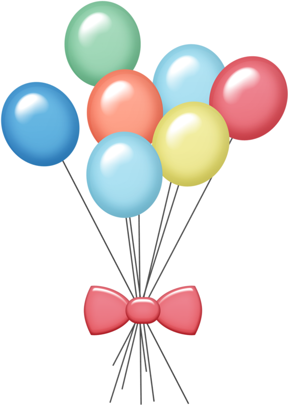 Ballons,png,tube - Circus With Balloons Clip Art (572x800)
