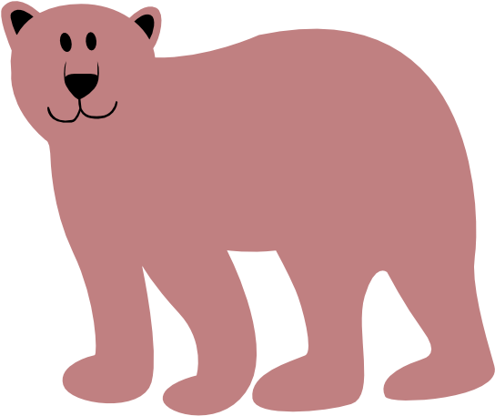 Bear Old Rose Art 555px 20 - Animal Png Clipart (555x555)