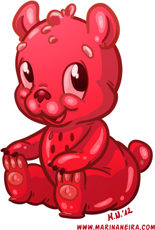 Gummy Bear By Marinaneira On Deviantart - Cute Gummy Bear Cartoon (600x870)