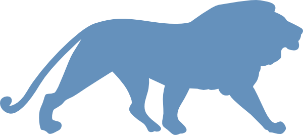 Lion Silhouette Clip Art - Lion Silhouette Clip Art (600x267)