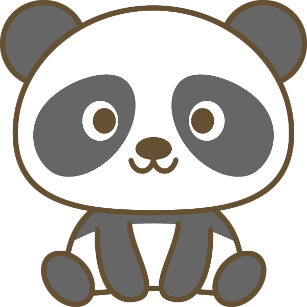 かわいいパンダのイラスト - Draw A Panda Face (600x600)