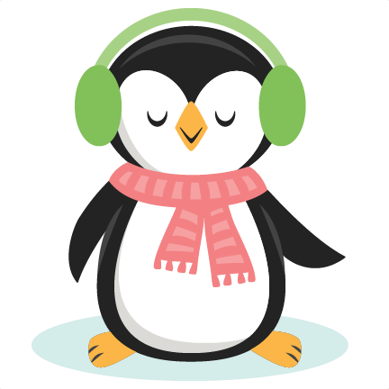 Winter Christmas Penguin Svg Scrapbook Cut File Cute - Clipart Penguin Cute Png (432x432)