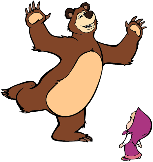 Masha, Bear - Masha And The Bear Clipart (528x560)