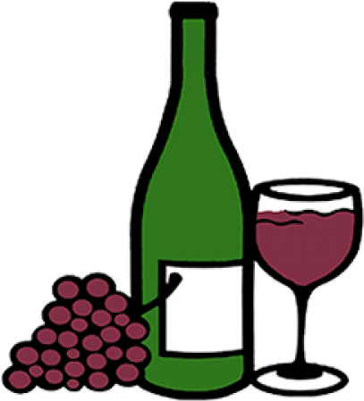 Wine Bottle And Glass (500x500)