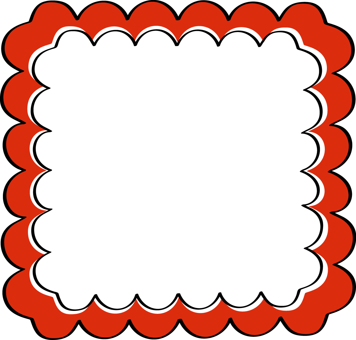 Scalloped Border Clipart - Carnival Frame Png (1222x1168)