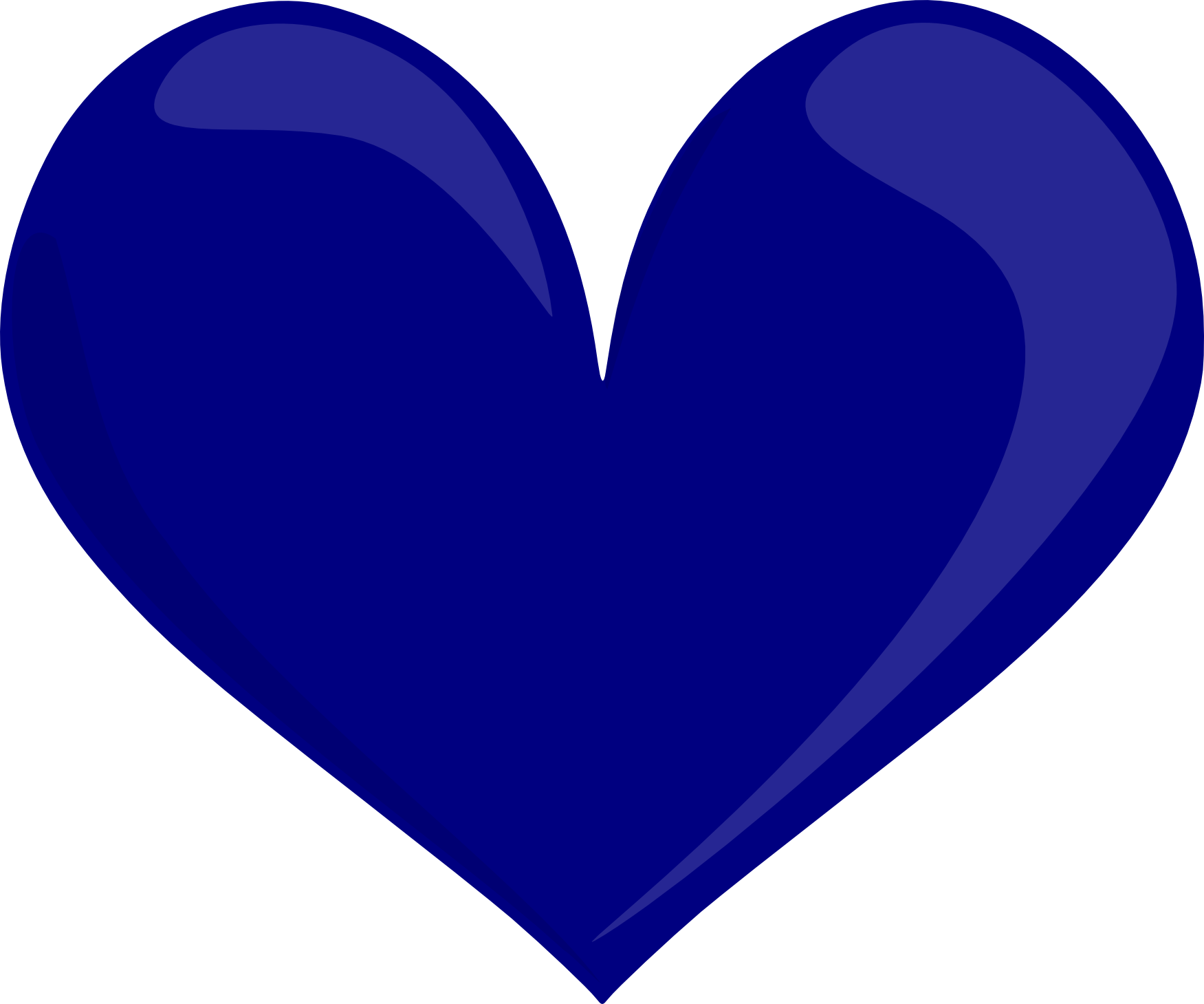 Dark Blue Heart Png (1751x1459)