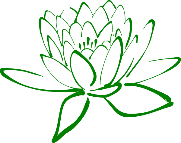 Lotus Clipart Teratai - Green Lotus Flower Logo (600x472)