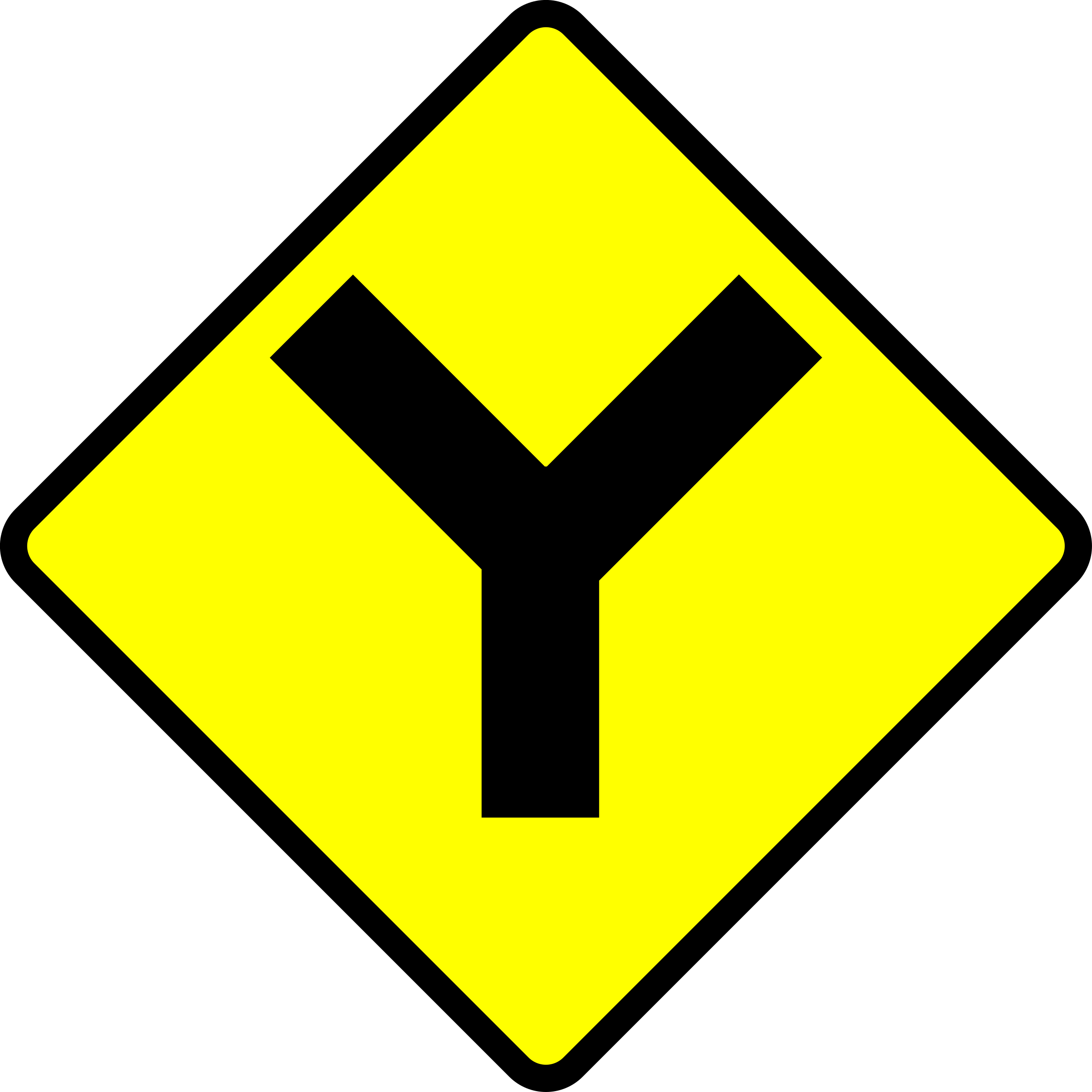 Get Notified Of Exclusive Freebies - Y Junction Road Sign (2400x2400)