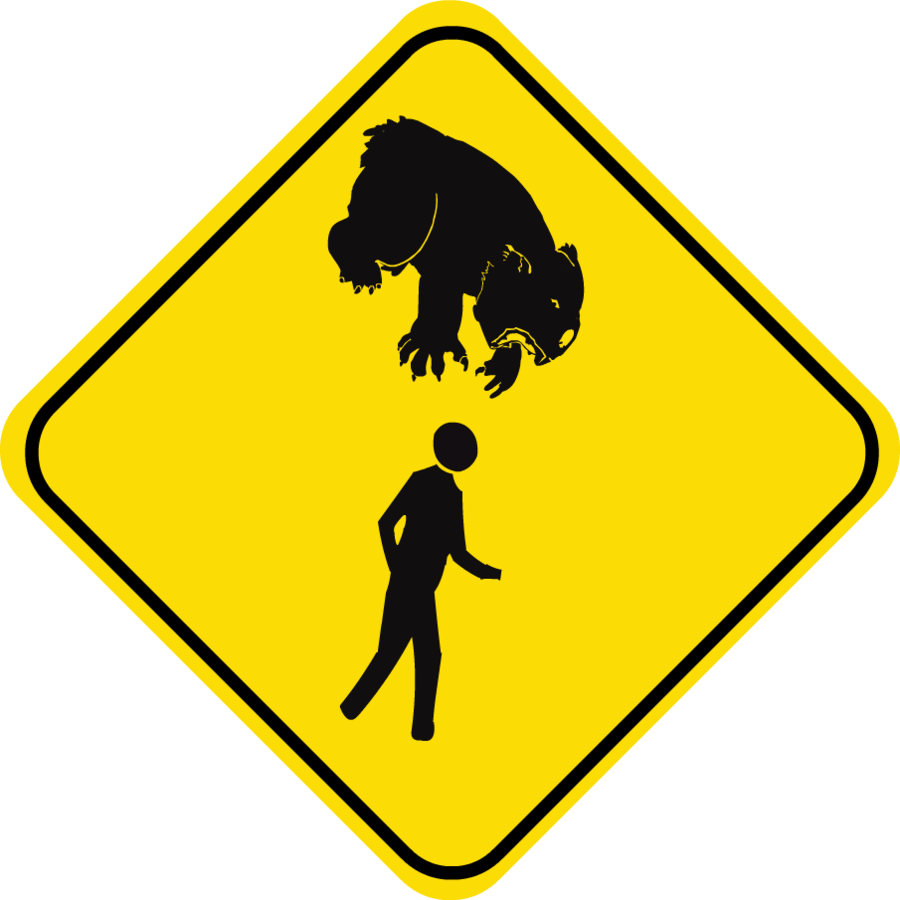 Drop Bear Warning Sign (900x900)