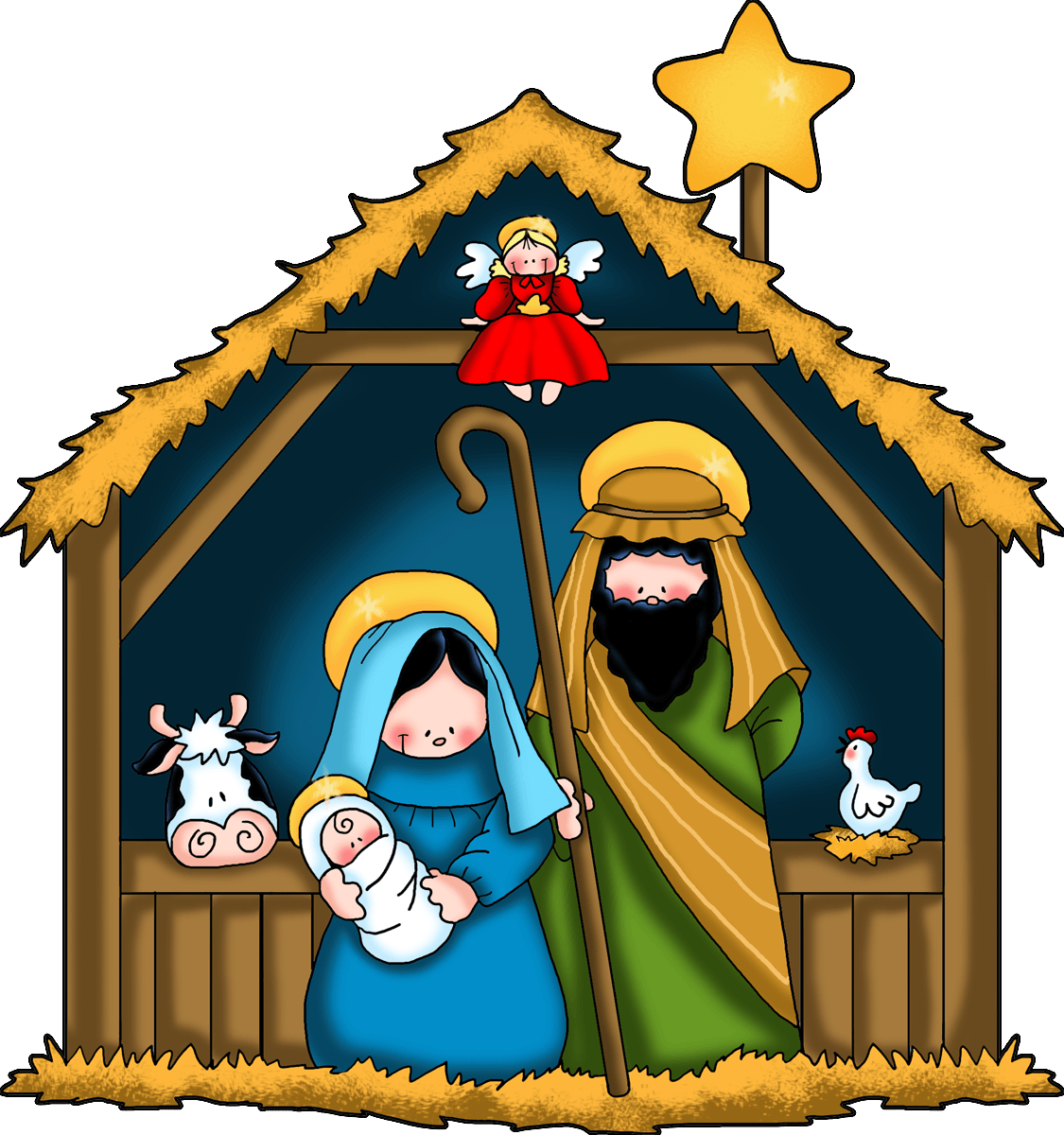 Nativity Scene Clipart - Nativity Scene Clipart (1000x1066)