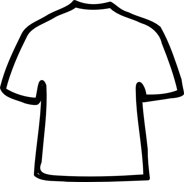 Black And White Shirt Clipart - Maglietta Da Disegnare (600x594)