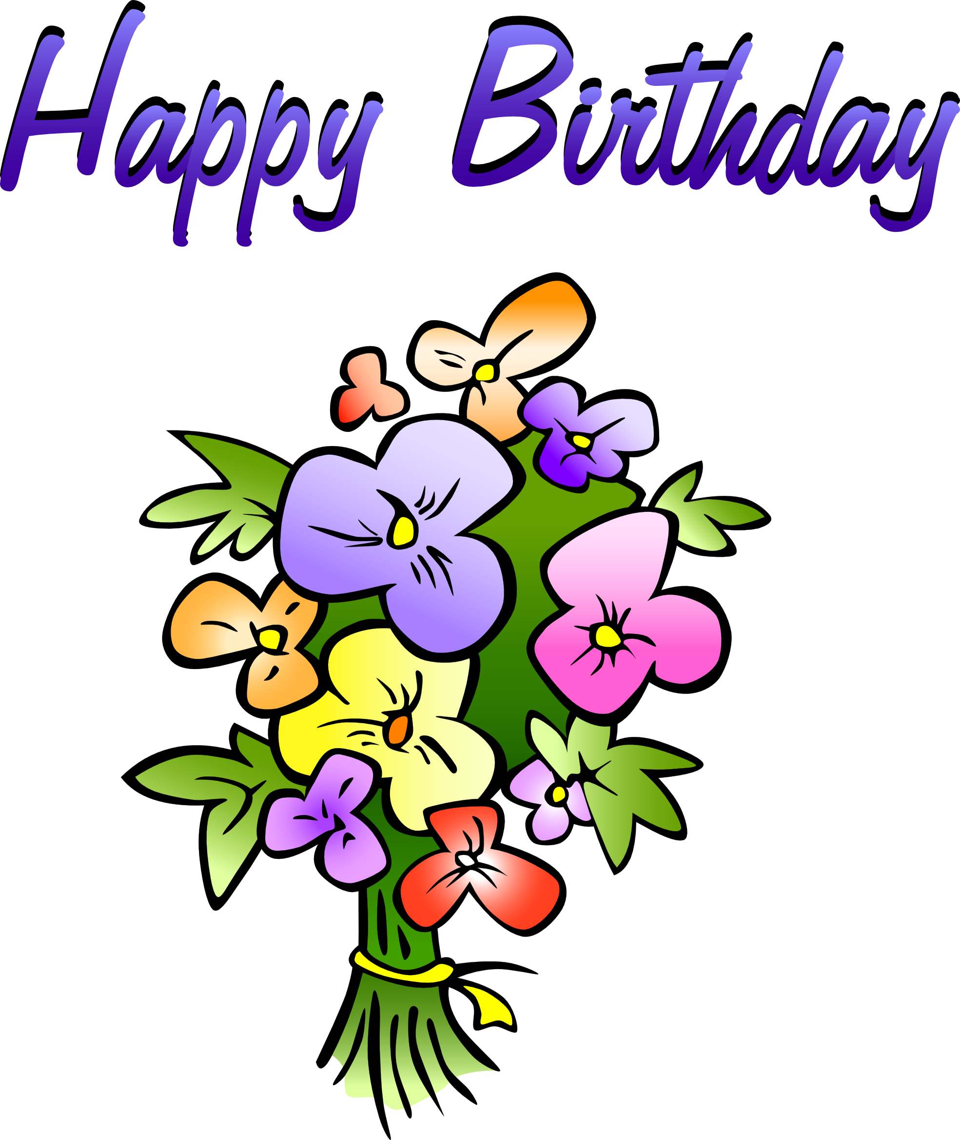 Happy Birthday Flowers Clipart Clipart Panda Free Clipart - Happy Birthday Flowers Clip Art (1969x2336)