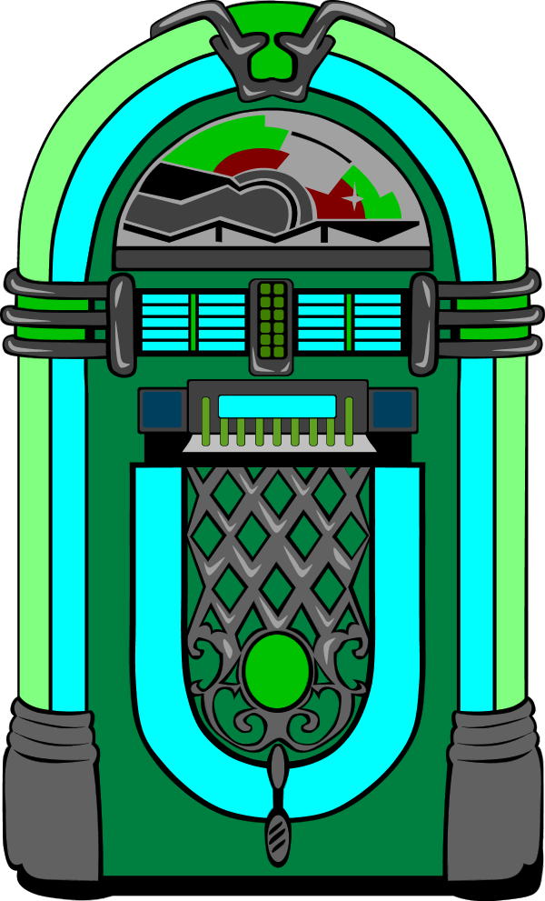Vector Clip Art - Jukebox Clipart (600x991)