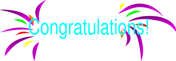 Congratulations Free Clipart - Congratulations With Transparent Background (600x210)