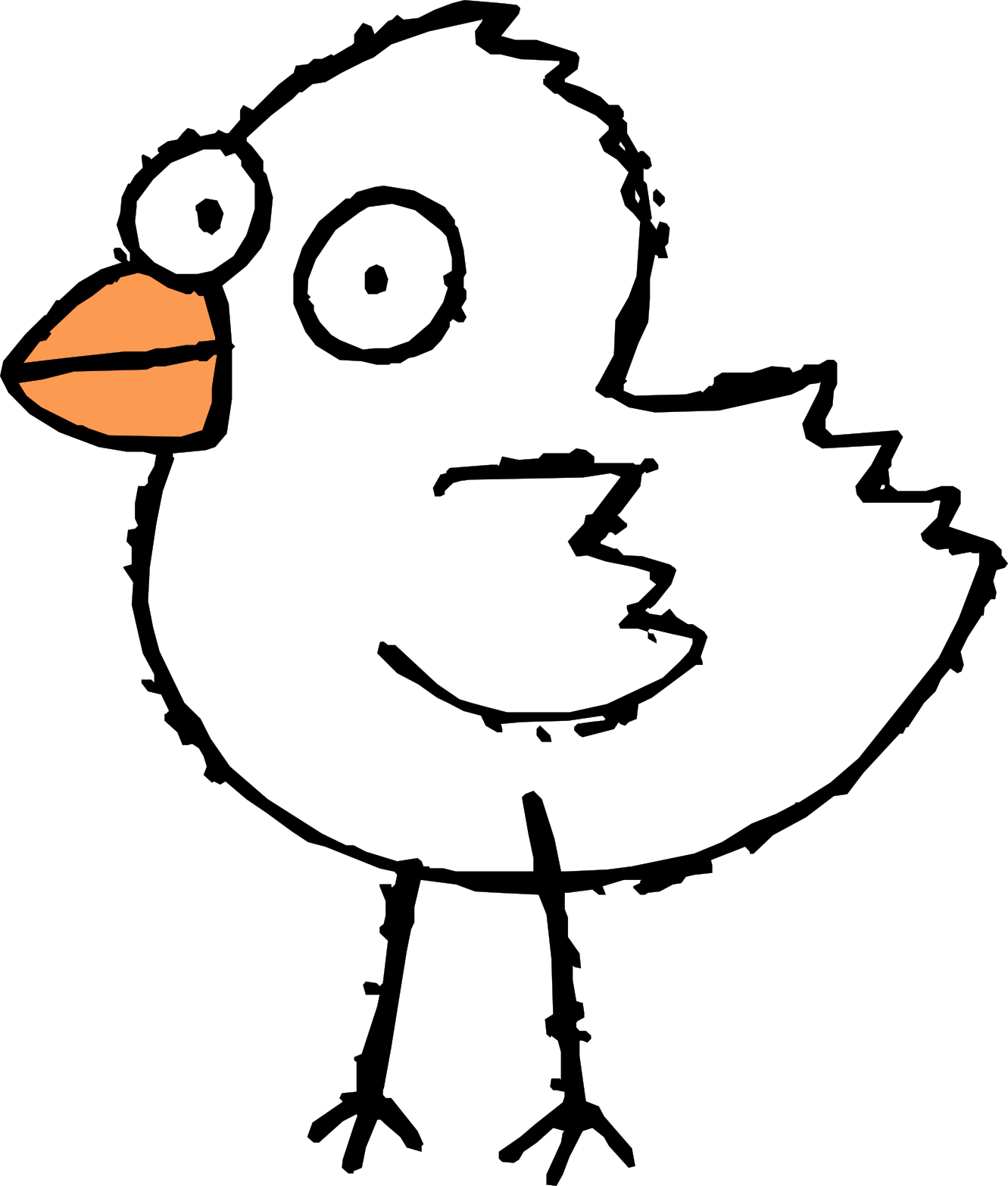 Black And White Bird Clip Art Black And White Cartoon Bird