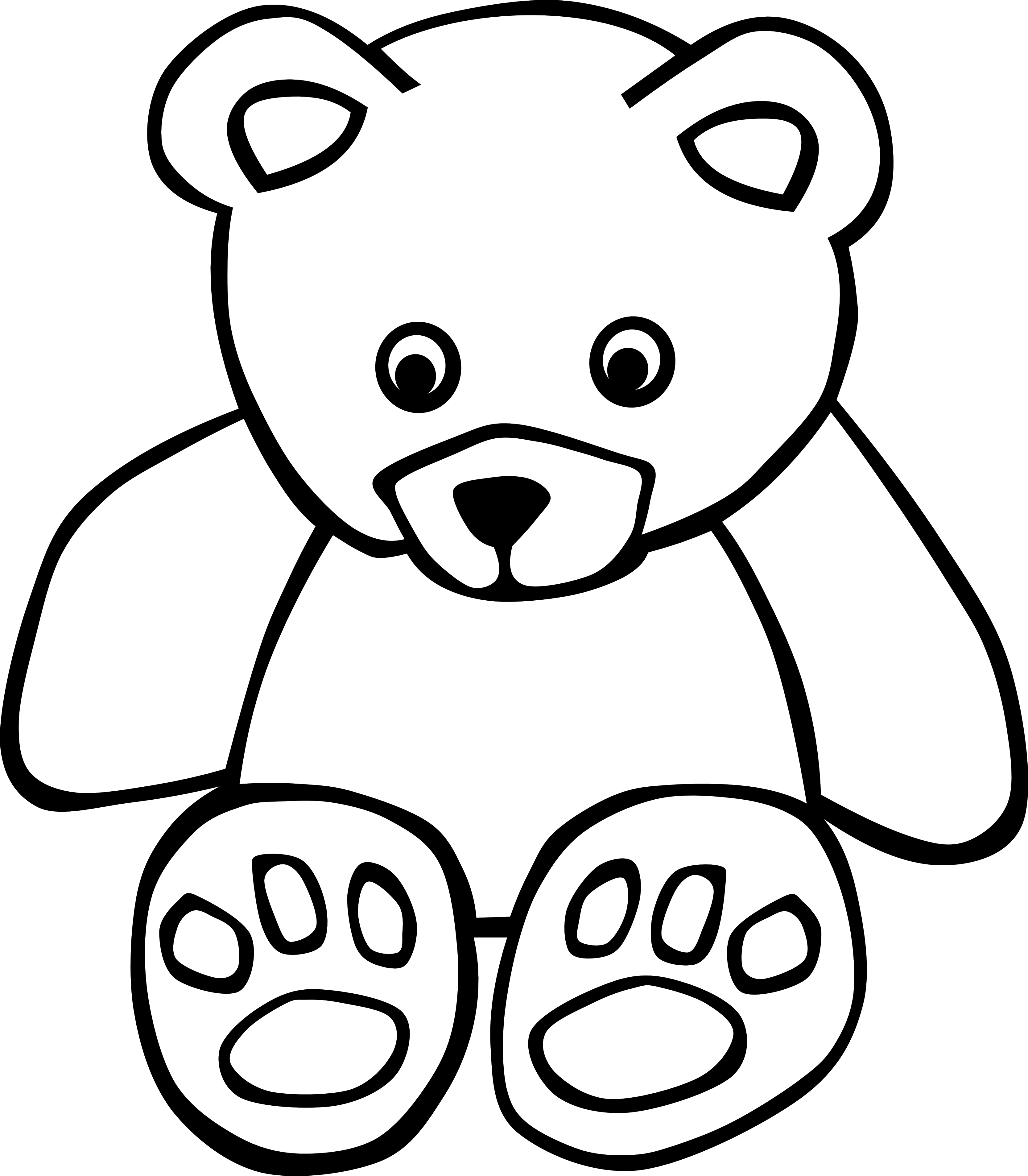 Black Bear Clipart - Teddy Bear Clip Art (3333x3812)