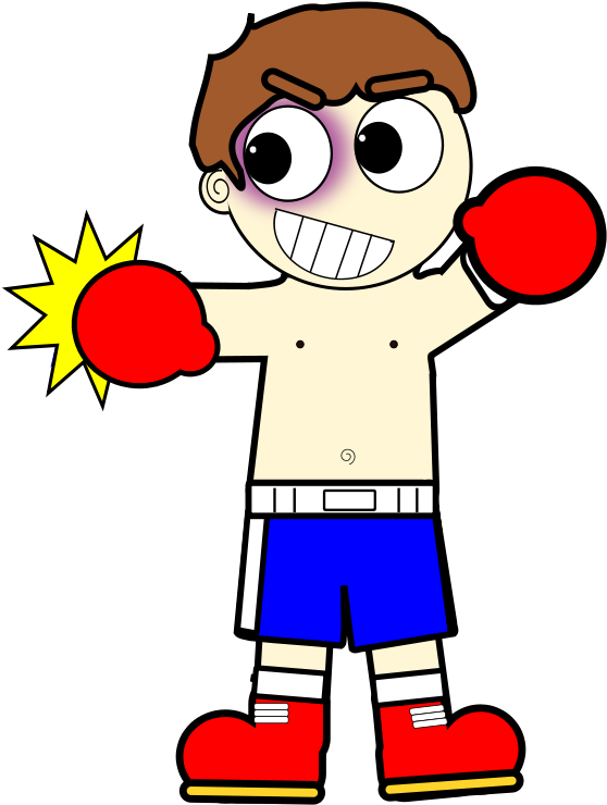 Free Cartoon Boxer Clip Art - Clip Art (566x800)