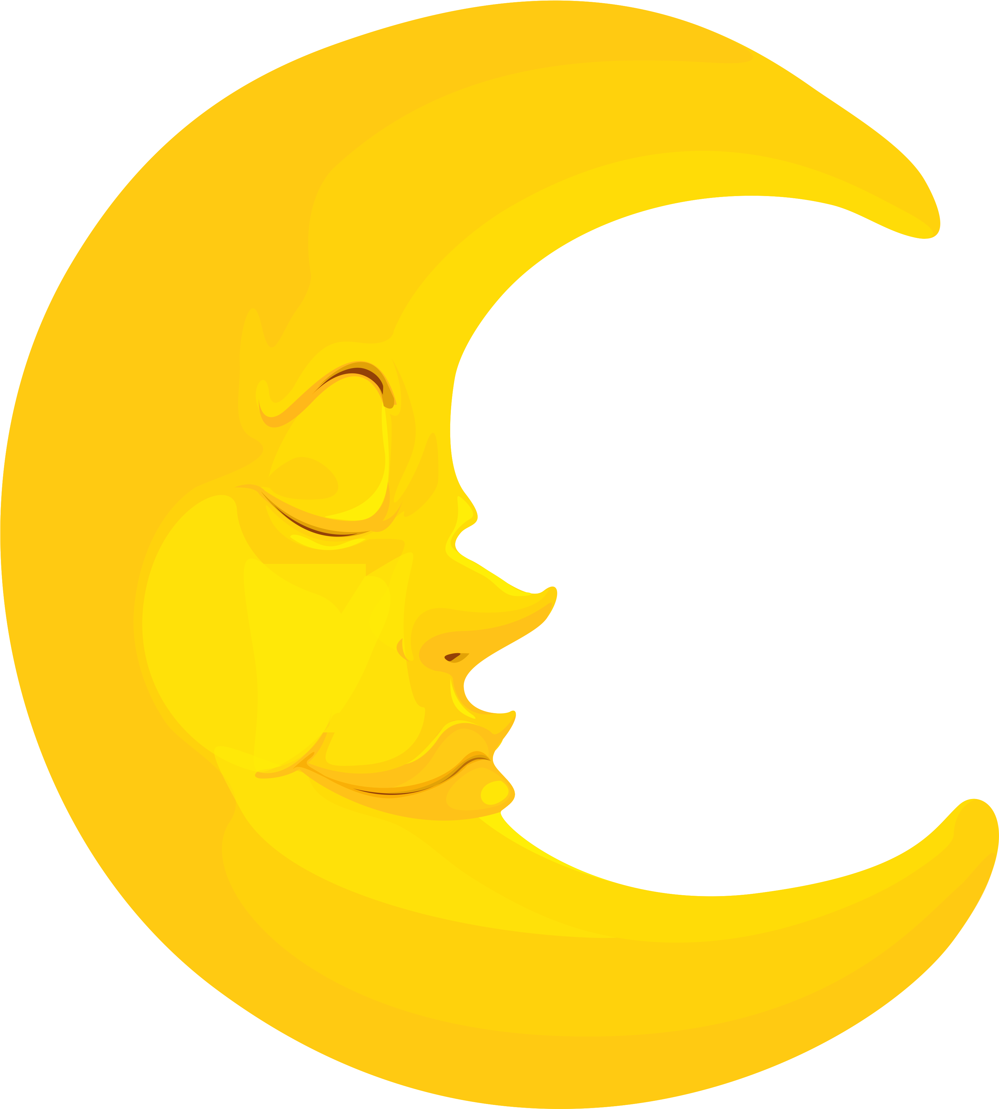 Cute Moon Clipart Clip Art Of Moon Clipart - Moon Clipart (3431x3845)