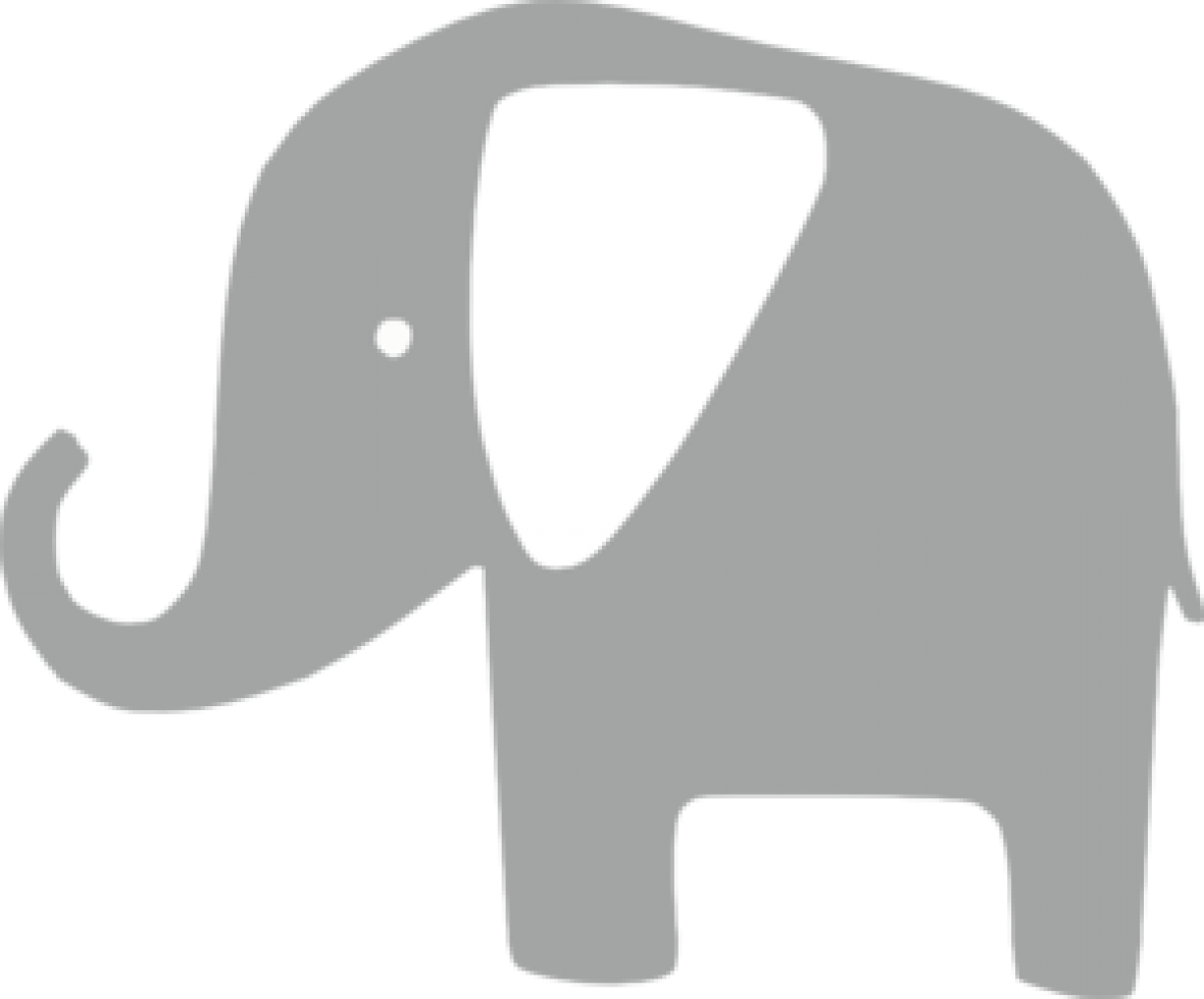Danniphant Diabetes - Baby Elephant Silhouette Clip Art (1180x979)
