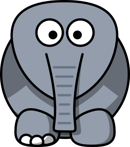 Elephant Clipart - Elephant With No Ears (528x599)