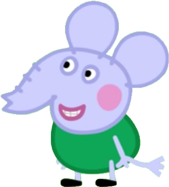 Edmond Elephant - George With Dinosaur Wall Sticker Large (391x427)