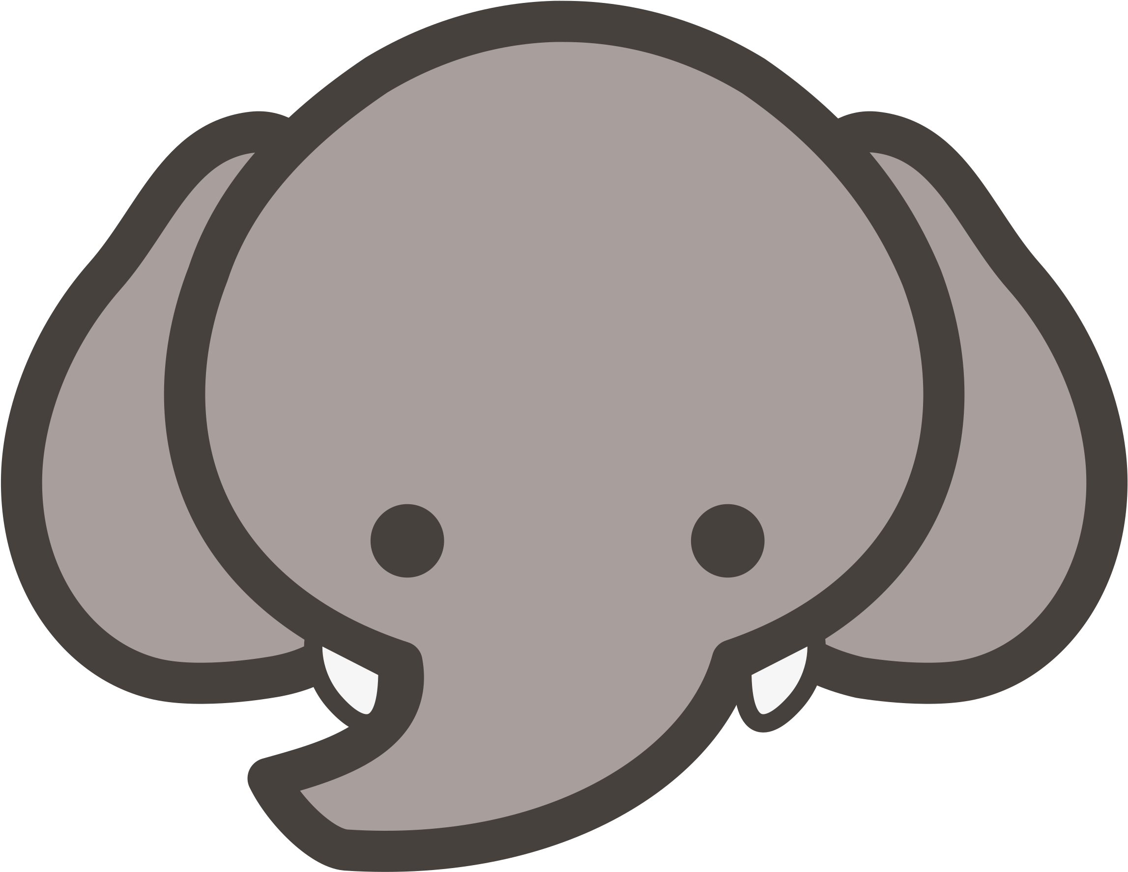 Big Image - Baby Elephant Head Clipart (2400x2400)