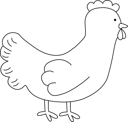 Black And White Chicken - Black And White Chicken (500x477)