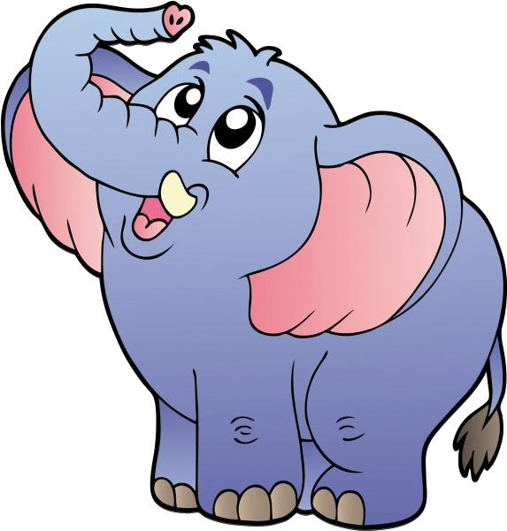Elephant Clipart - Cartoon Image Of Elephant (600x600)