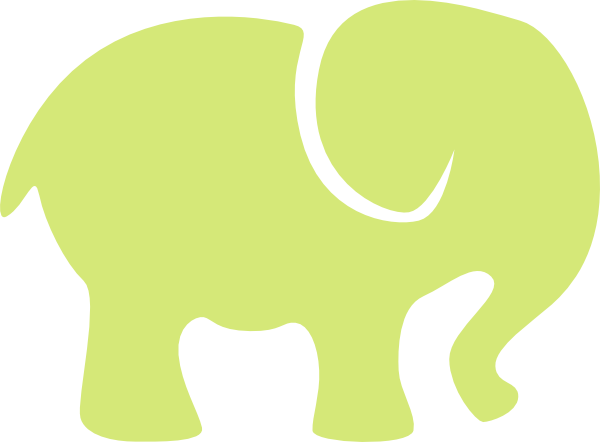 Green Elephant Clip Art At Clkercom Vector - Clip Art (600x442)