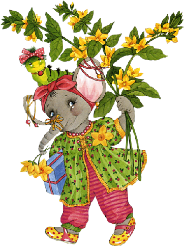 Cute Elephants Cartoon Clip Art Images - Cartoon (500x500)