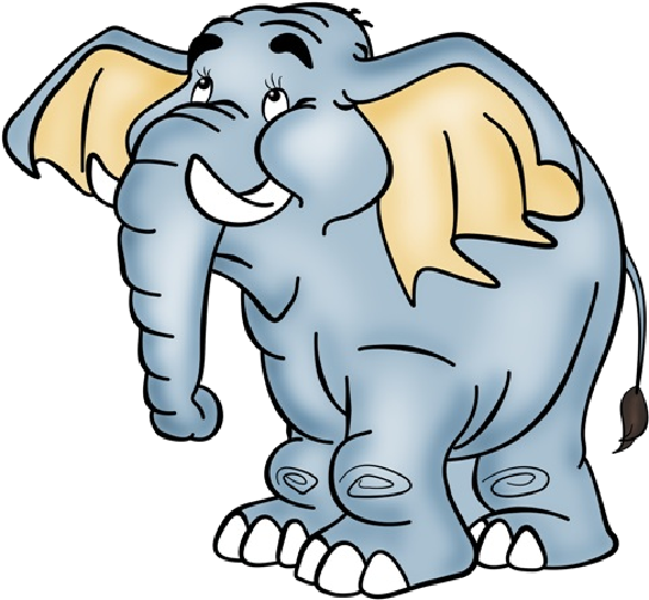 Elephant- - Elephant Cartoon Images Png (600x600)