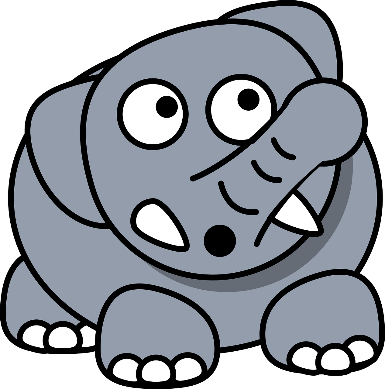 Free Vector Graphic - Worried Elephant (1267x1280)
