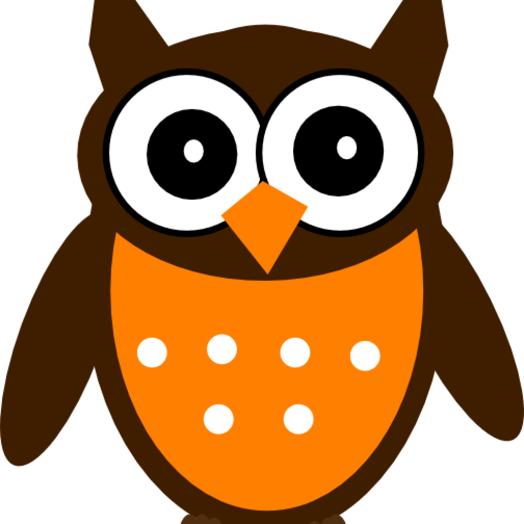 Clipart Of Owl Brown Orange Owl Clip Art At Clker Vector - Black And White Owl Clipart (1024x1024)