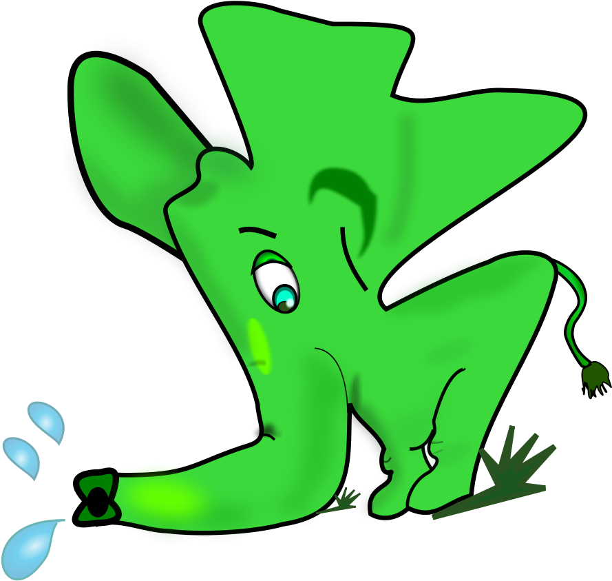 Elephant Clip Art Graphics, Elephant Digital Clipart - Cute Little Elephant For Baby - Baby Beanie, Lime Green/floral (900x863)