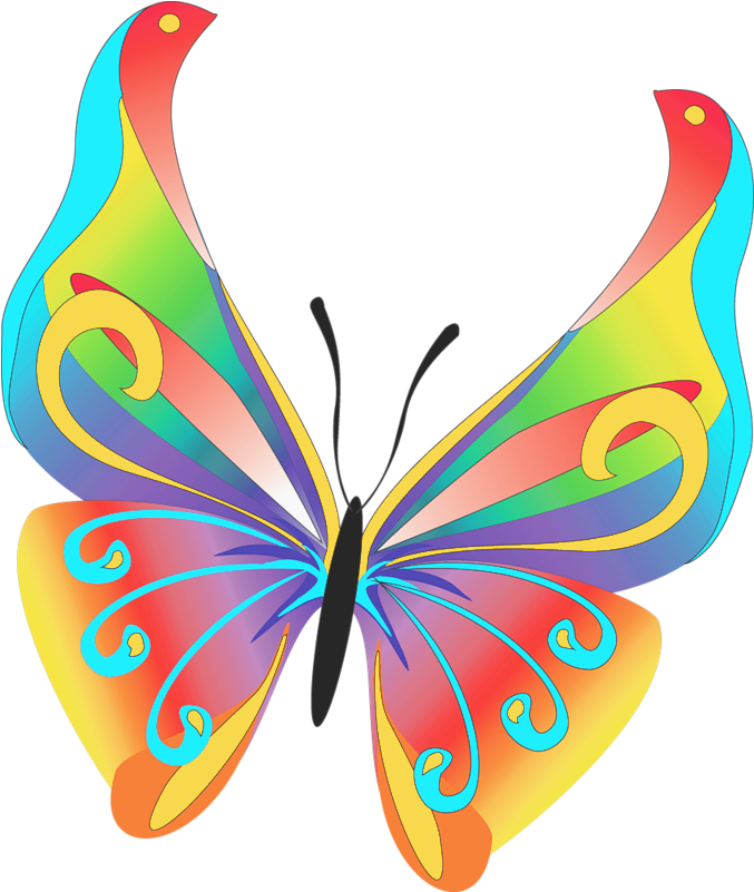 Free Butterfly Clip Art - Butterfly Clip Art Free (694x820)
