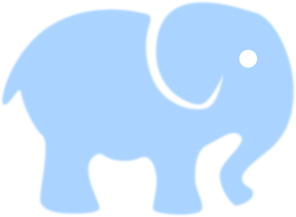 Elephant Clipart Light Blue - Elephant Illustration (600x439)