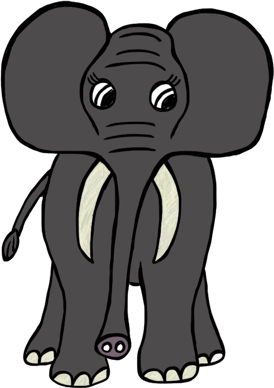 Drawing Of Elephant - Clipart Of Wild Animals (660x824)