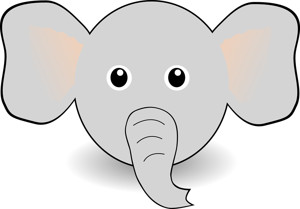 Funny Elephant Face Cartoon By Palomaironique Funny - Draw A Cartoon Elephant Face (960x668)