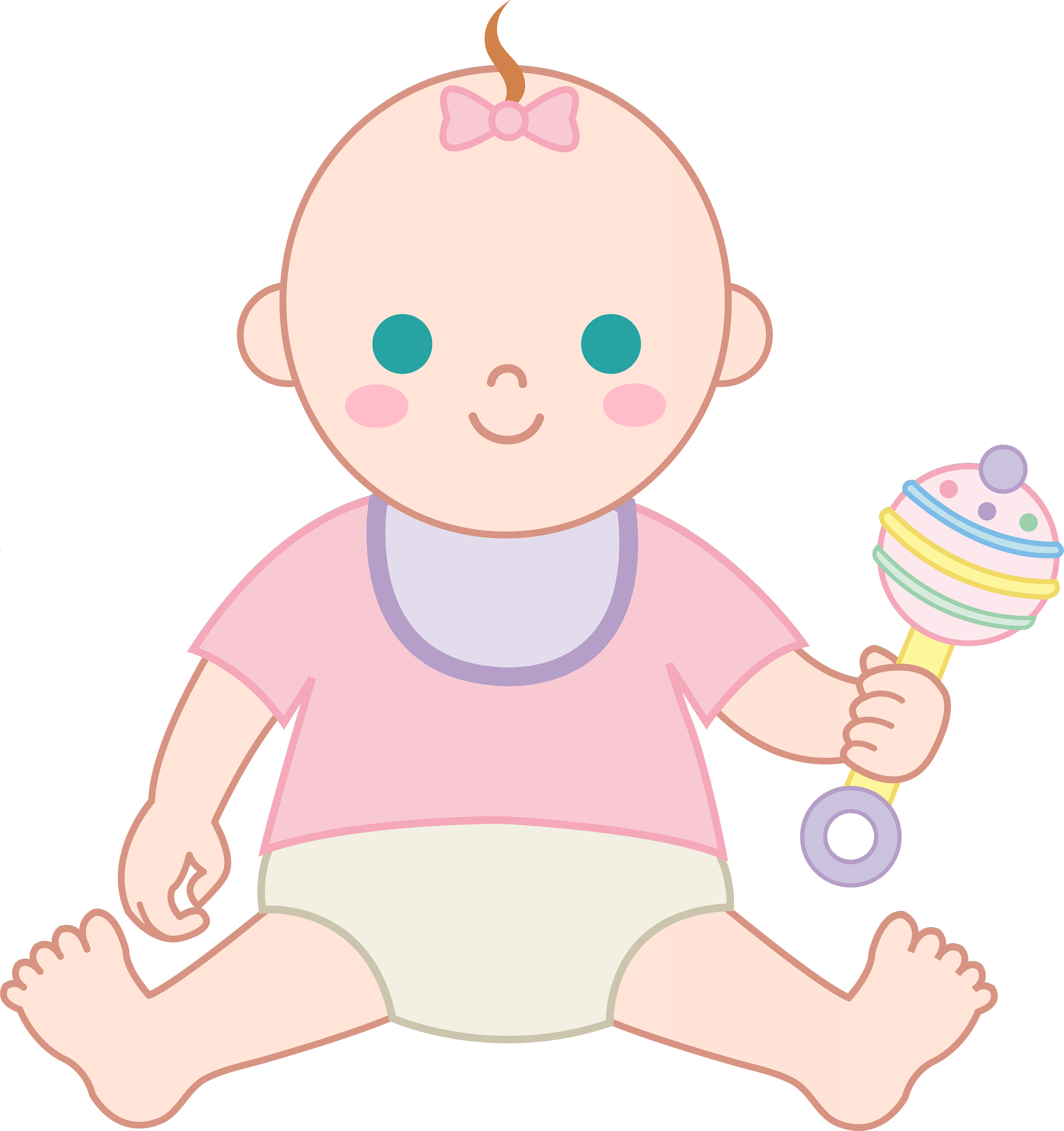 Baby Boy Shower Fresh Free Baby Shower Clip Art Pictures - Baby And Rattle Cartoon (5177x5502)