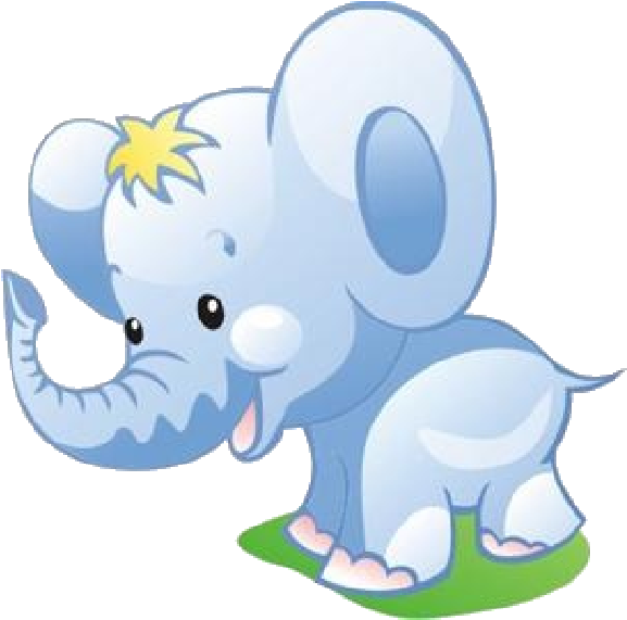 Baby Elephant Cartoon Clipart - Baby Elephant Clipart Png (600x600)