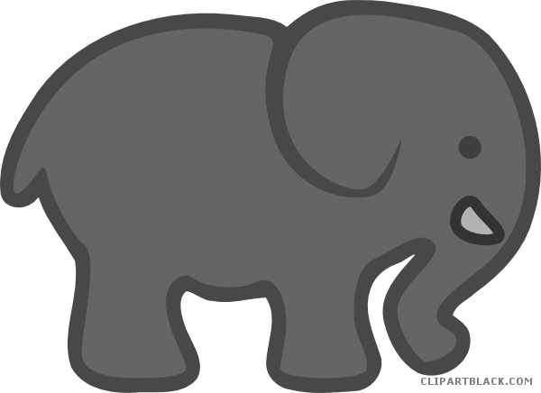 Elephant Silhouette Animal Free Black White Clipart - Question Mark Clip Art (600x436)