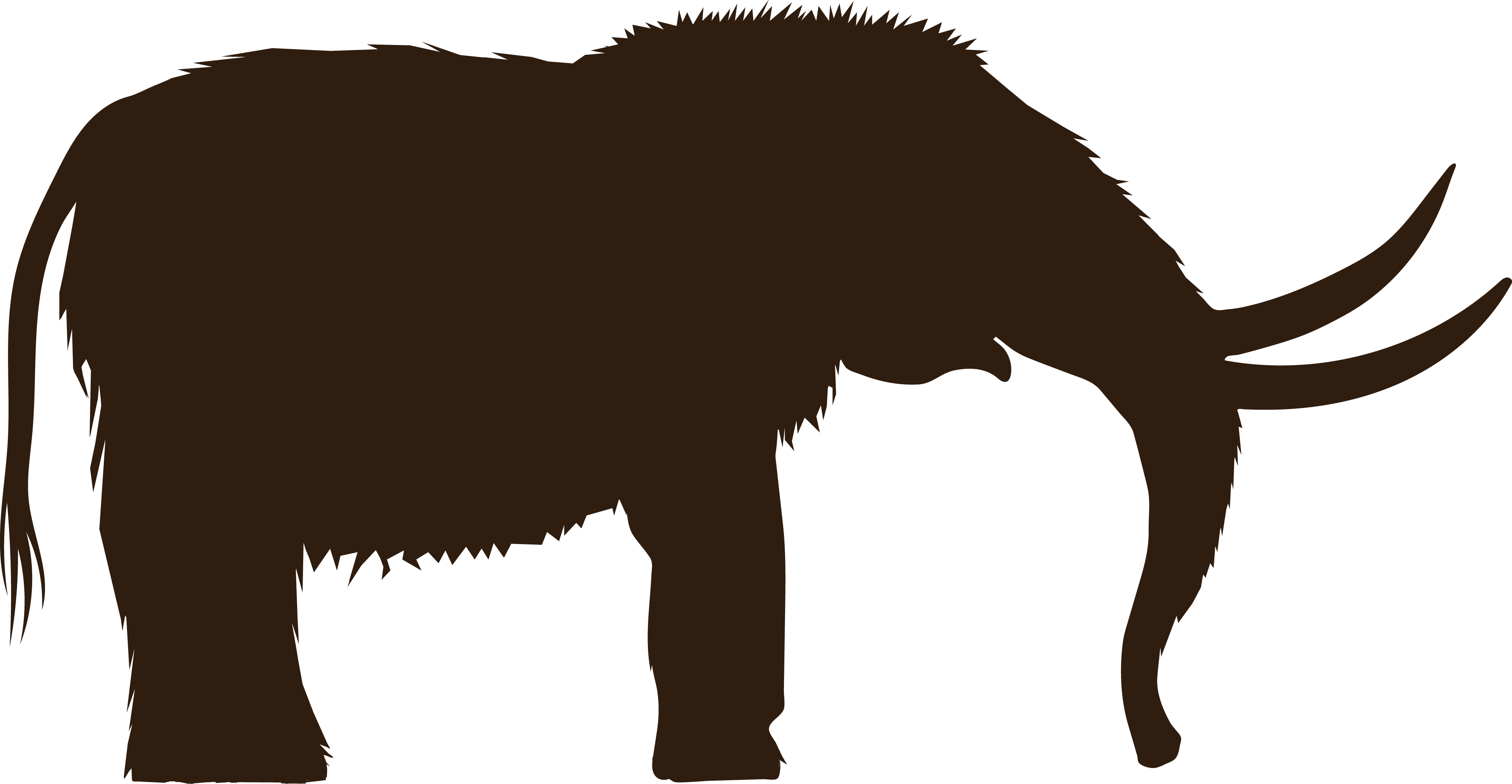 Free Clipart Of A Mammoth Silhouette - Mastodon Png (4000x2075)