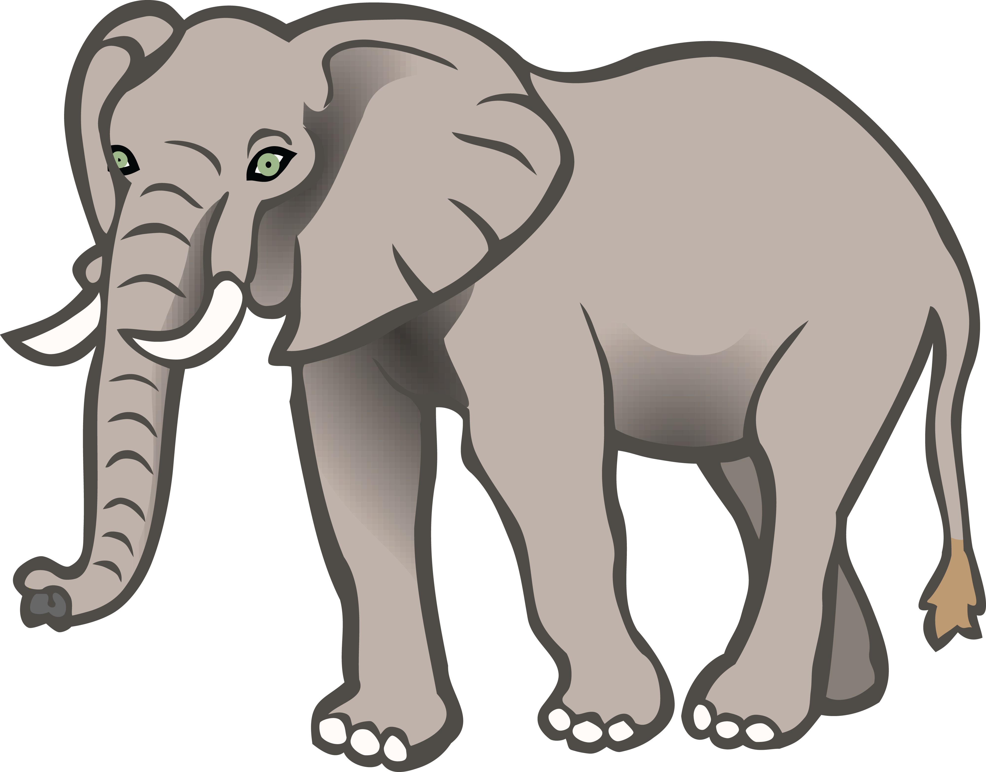 Asian Elephant Clipart Different - Elephant Clipart - (4000x3132) Png ...