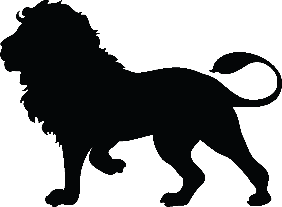 Lion Silhouette - Animal Silhouette (1200x1200)