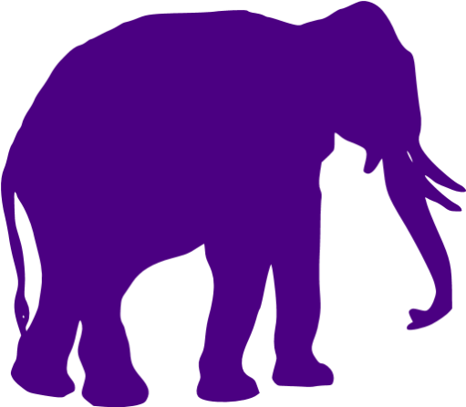 Indigo Elephant Icon - Elephant Icon File Png (512x512)