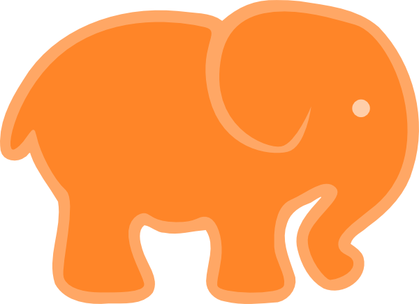 Orange And Grey Elephant (600x436)