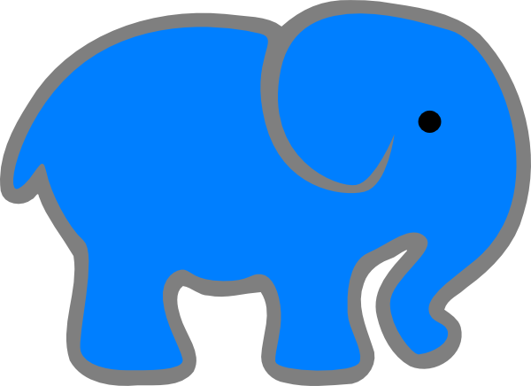 Blue Elephant Clip Art At Bclipart Com Vector Clip - Blue Elephant Clip Art (600x436)