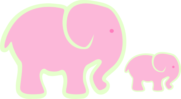 Pink Elephant Clip Art - Clip Art (600x330)