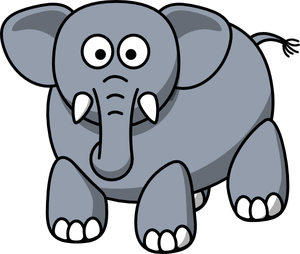 Cartoon Animation Elephant Clip Art - Animated Image Of Elephant (600x508)