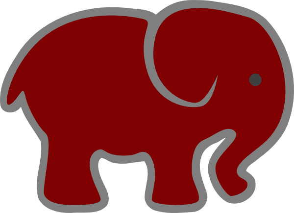 Red Baby Elephant Clip Art At Clker - Game (600x436)